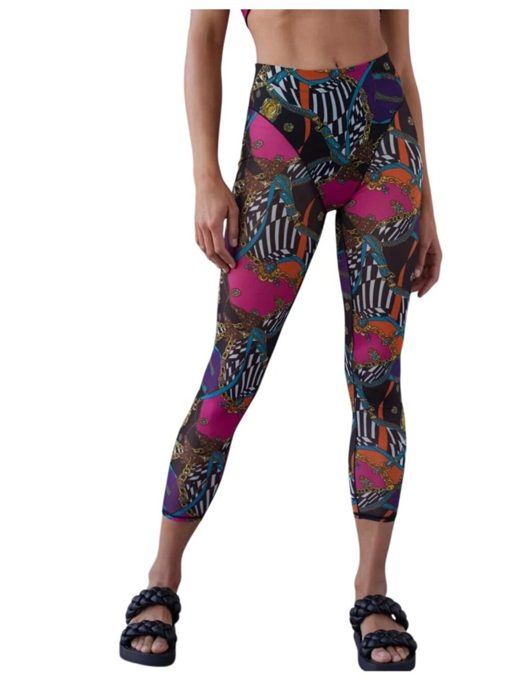 Adam Selman Sport Chain Print French Cut Legging Size S